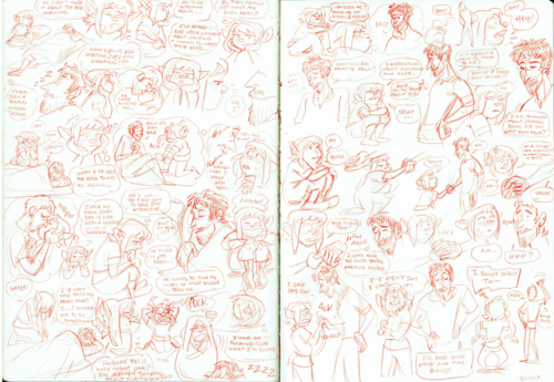 Here’s some Balst sketches that eventually made their way into that second chapter.