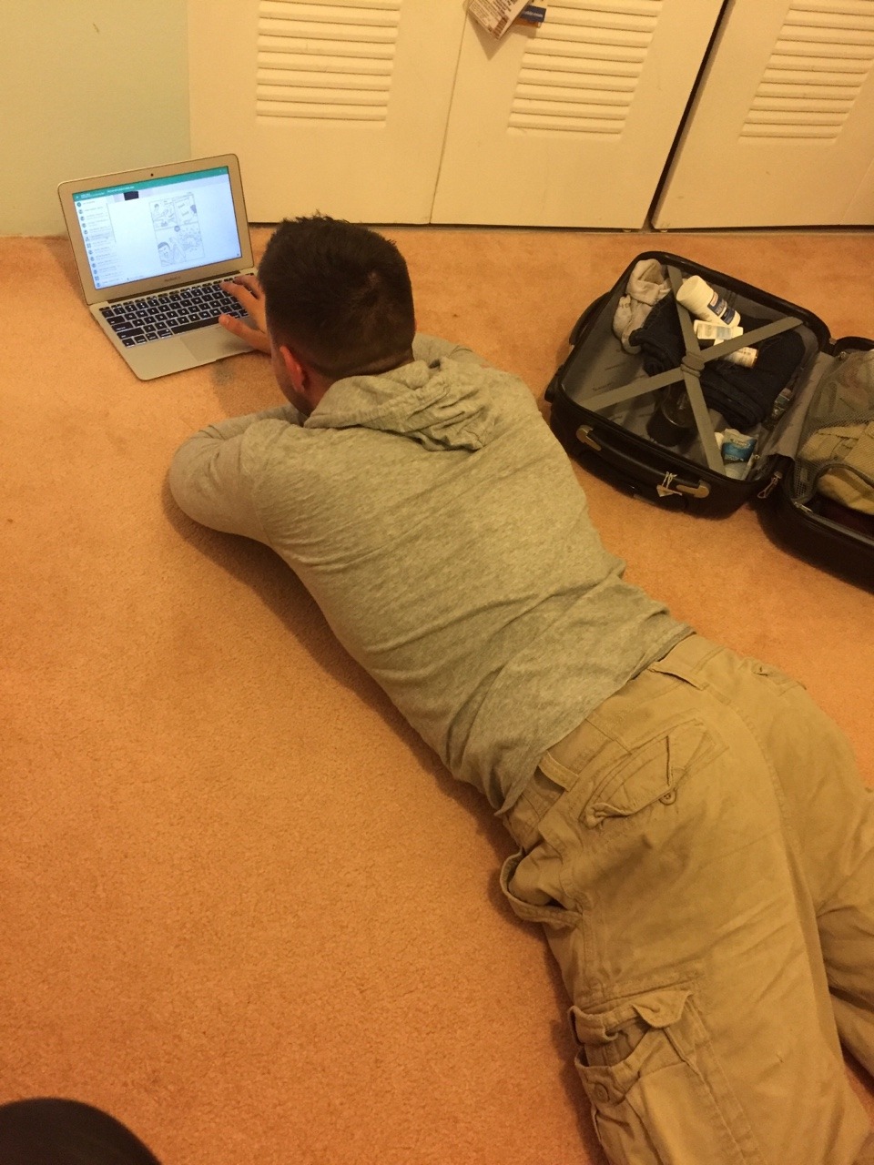 scimansays:He’s just laying on my floor giggling at Tumblr posts. @jskrilla Guys,