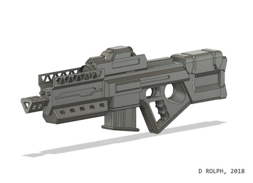 Been 3Doodling [Doodling In 3D :)] In Fusion 360 And Ended Up With A Sci-fi Rifle Of Some Description.