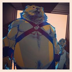 springheeledjack:  From “The Pride” comic, created by Joe Glass. The Anthropomorphic Bear superhero we deserve. 