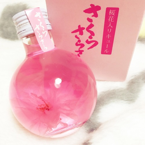 strawberryskies: Sakura liqueur ~~ too pretty to not buy, too pretty to drink ☆