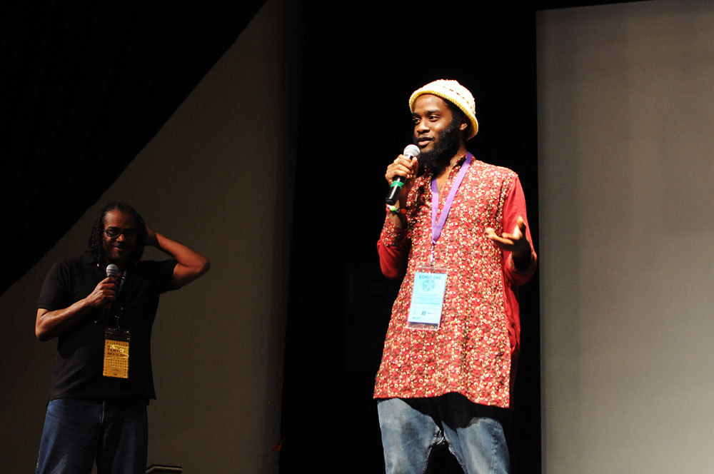 Abdu Ali introducing DO THE RIGHT THING at the Maryland Film Festival, 2015.