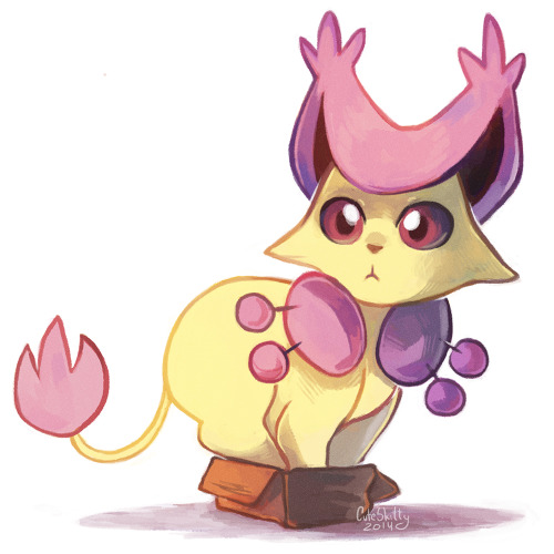cuteskitty:  (x) My “If it fit I sit” cat pokemon series.  