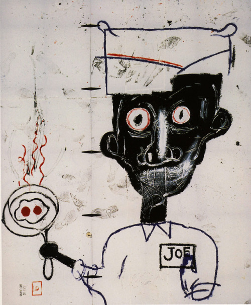 artist-basquiat: Eyes and Eggs, 1983, Jean-Michel BasquiatSize: 246.5x302.5 cmMedium: pencil, paper,