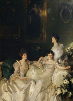 spoutziki-art:John Singer Sargent -  The Wyndham Sisters - Lady Elcho, Mrs. Adeane, and Mrs. Tenant, 1899