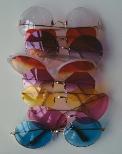 vintagefashionandbeauty:
“ An assortment of Riviera sunglasses in Glamour, photo by Art Kane, 1969. (♥)
”