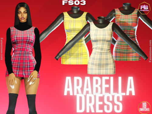 Arabella - Dress FS03  More info & Download - https://www.famsimsss.com/post/arabella-dress-fs03