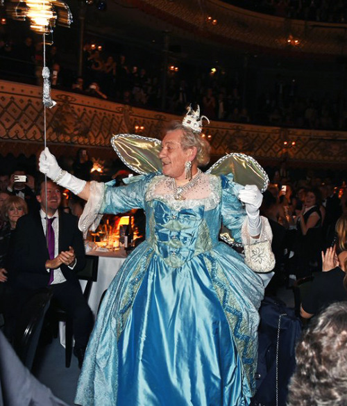 scrptrx:  nerdisma:  Sir Ian McKellen attended the Evening Standard Theatre Awards in London, Nov 13.      Reblog Fairy Godmother Ian for all your dreams to come true. 