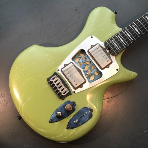 M-tone Flight Risk. Swamp ash body in weathered willow green and cream. Just like my favorite moto. 