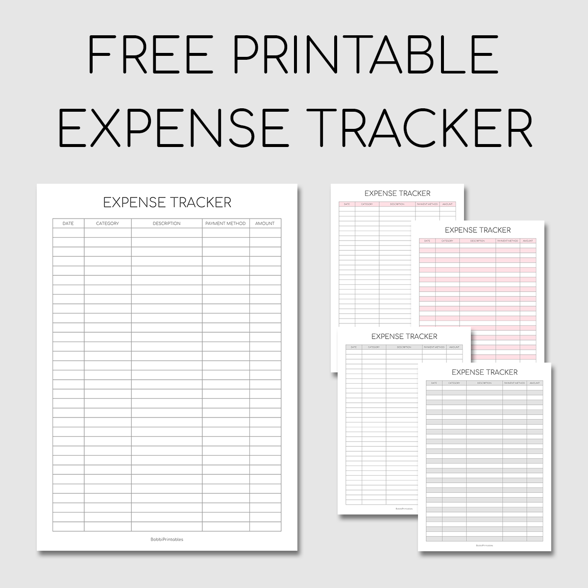 Free Printable Weekly Spending Tracker