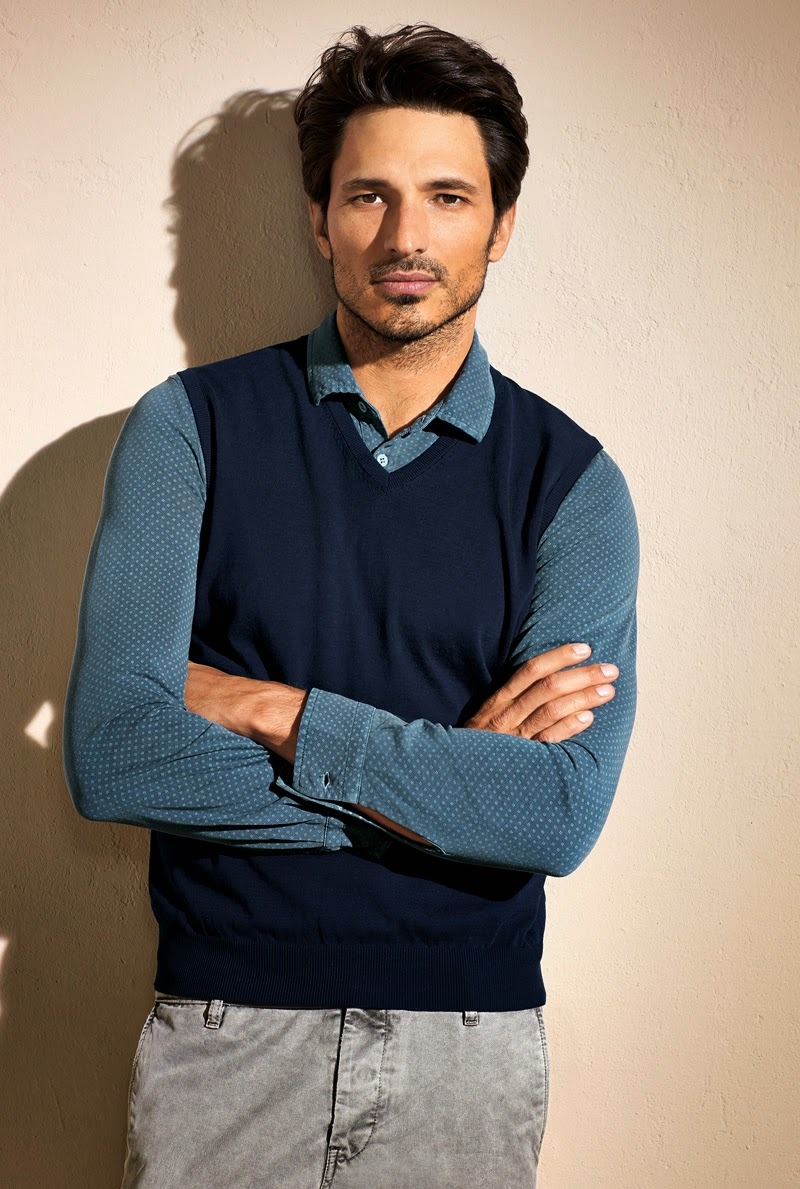 godblessmalemodels:  Andrés Velencoso for Falconeri’s Summer 2015 Collection.