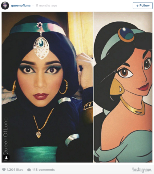 sizvideos: Malaysian makeup artist uses her hijab to turn herself into actual Disney princesses