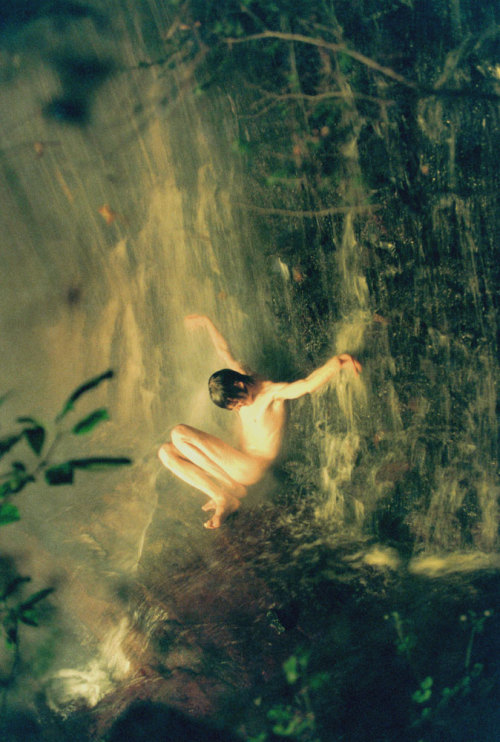 gaypornorart:Ryan McGinley, Jonas (Waterfall), 2008