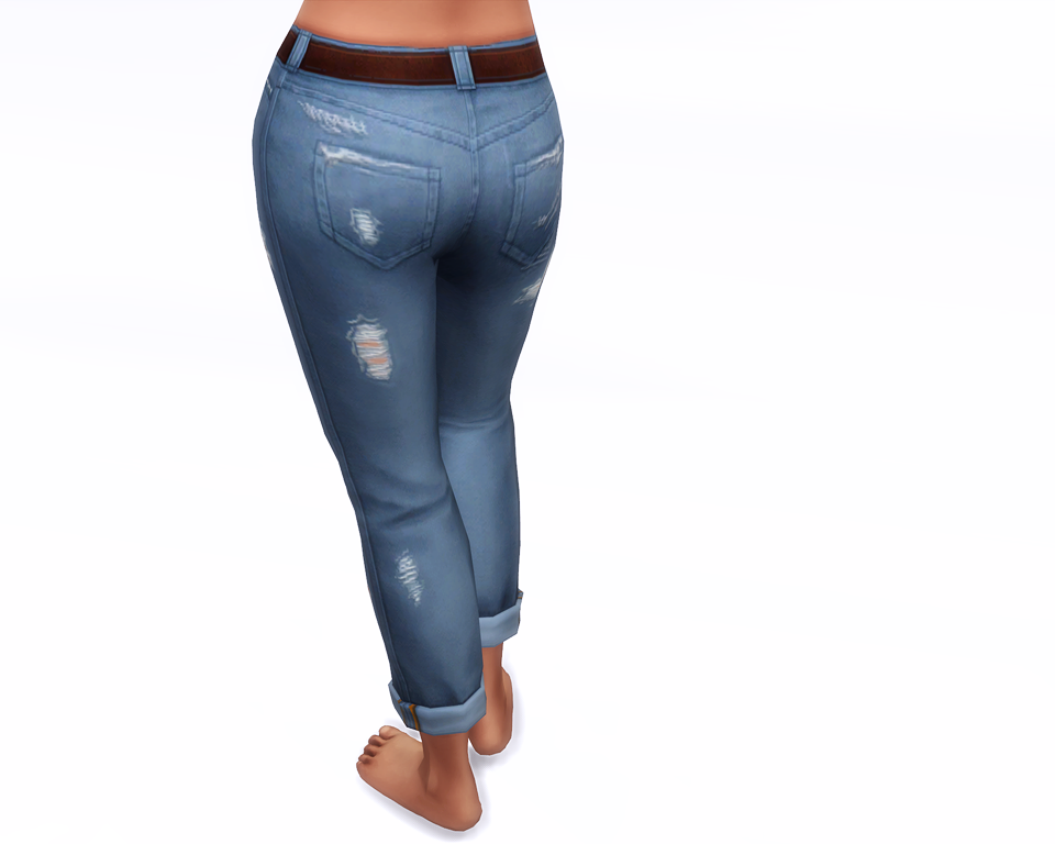 rusty-sims: Cropped Roll-up Jeans F 18 Color... | love 4 cc finds