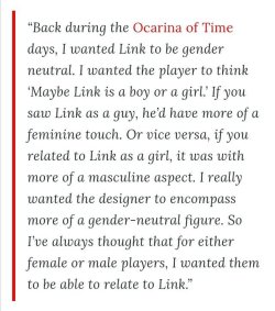 kropotkhristian: kropotkhristian: Reminder that Link was designed to be genderqueer Proof: http://time.com/4369537/female-link-zelda/ 
