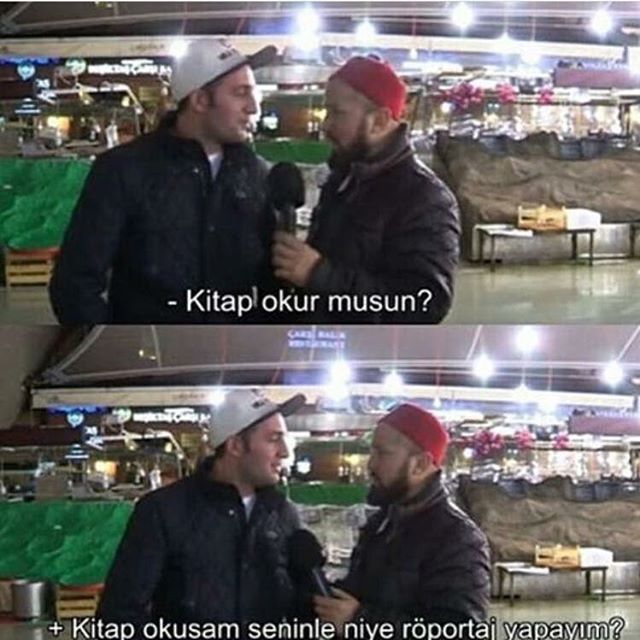 - Kitap okur musun?
+...