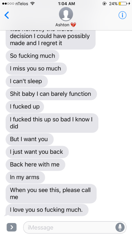 AU: (requested! Not a sext but cute idea) You and Ashton break up because you never see each other b