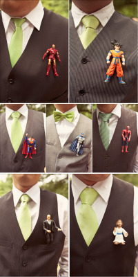 sherrygrrl:  Action Figure Boutonnieres