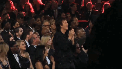 helpineedsomebooty:misanthrope1993:Paul McCartney dances like nobody is watching at Grammy AwardsHe just gets back up again after the camera man leaves