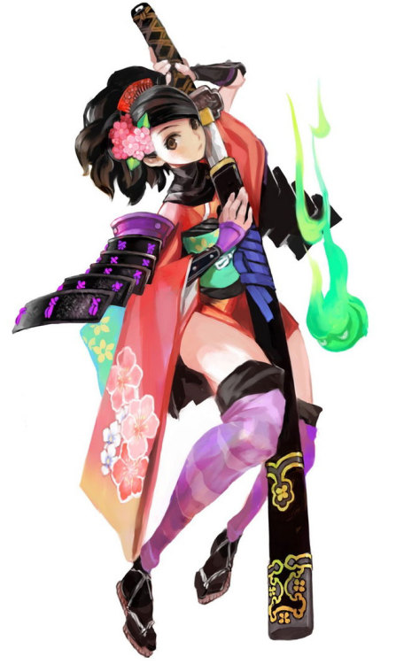 nonsenseuser:Beautiful girls from some Vanillaware’s games. I had a really good time playing e