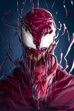 all-about-villains:  Carnage &amp; Venom : by Brait Hernandez / Tumblr