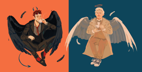 kitdfox:a sketchy tribute to the cast and crew of Good Omens—thank you for an incredible show!