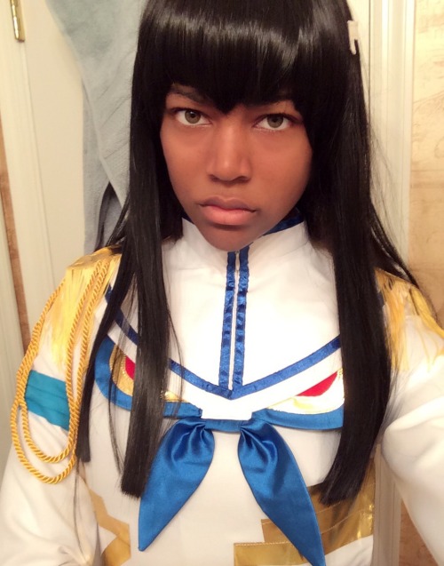 ask-black-satsuki:Everyone needs a little bit of Satsuki in their life (sorry no makeup/contacts)