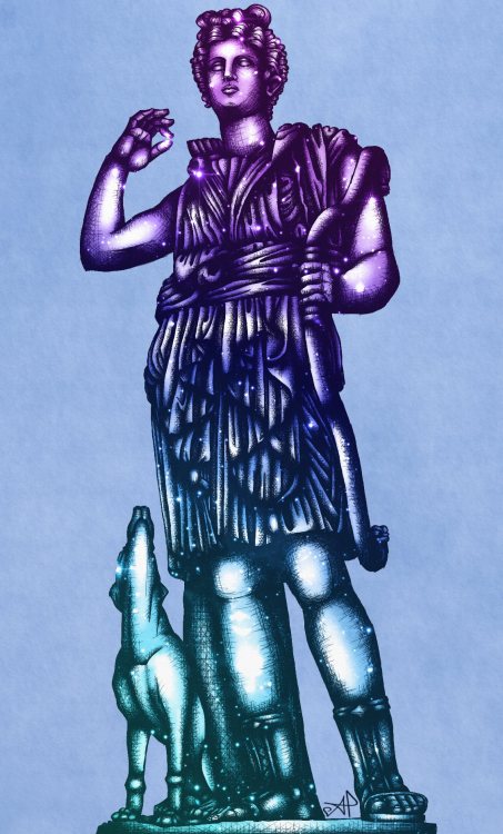 alexandriad:Artemis from vatican museums // Artemis of gabii(inktober sketches)