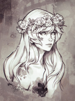 jurikoi:  Doodle~ Trying out new sketching methods! Inspired by @charliebowater ‘s beautiful work ♥[Instagram (@)jurikoi] 