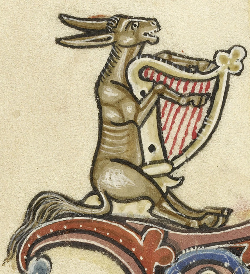 discardingimages:harpistantiphonal, Cambrai or Tournai c. 1260-1270LA, Getty Museum, Ms. 44/Ludwig V