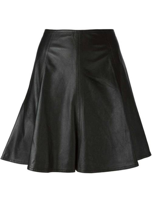 MICHAEL MICHAEL KORS leather flared skirt