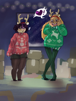 sleighfax:  colored my sweater girlfriends