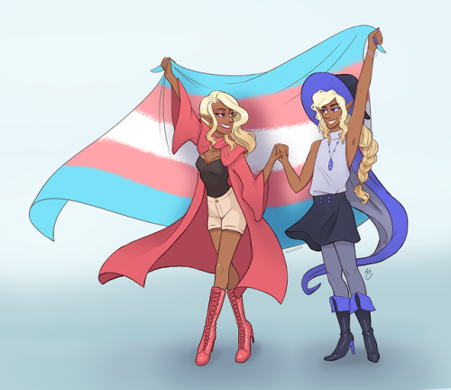 Taako and Lup at pride. <3 Feel free to use as a wallpaper or print out for personal use. (Just d