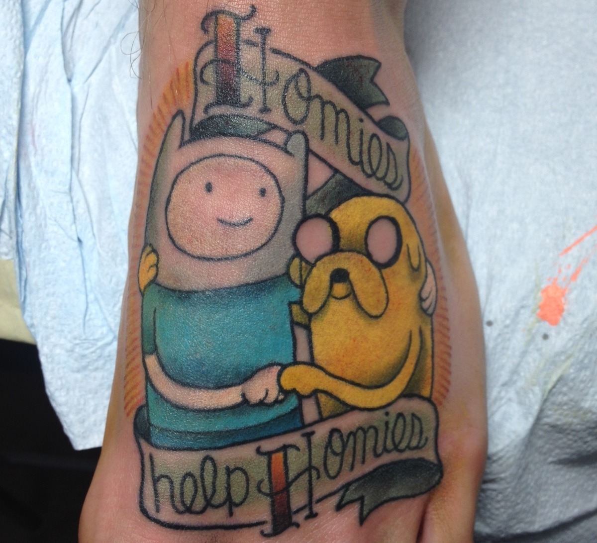 Finn and Jake tattoo  radventuretime