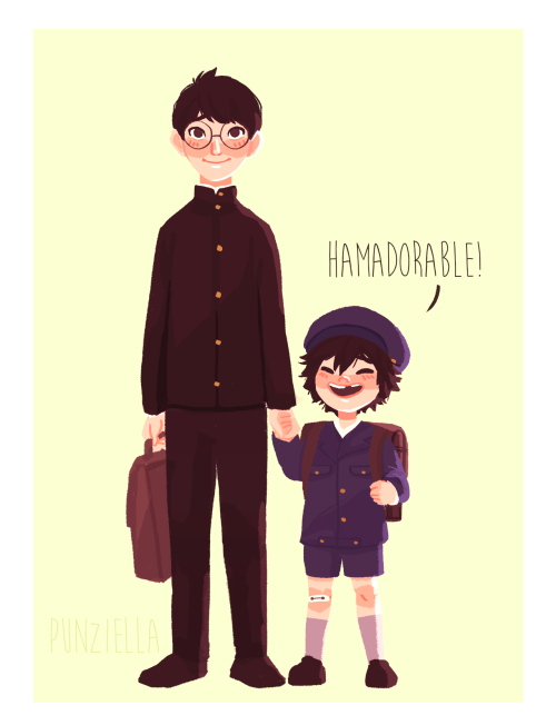 punziella:baby hamadas in japanese school uniform :’D