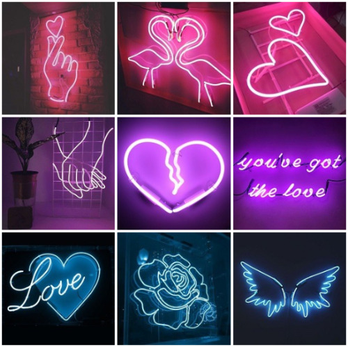 penny-anna: neon bisexual flag moodboard (sources: x / x / x . x / x / x . x / x / x) 