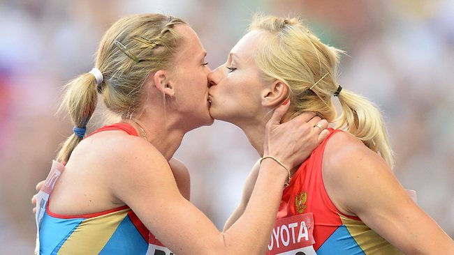 awkwardsituationist:  after winning the 4X400m gold at the the world athletics championships