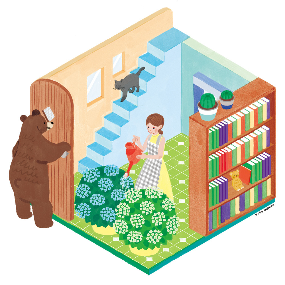 Yoko Hishida Illustration 紫陽花をテーマにオーダーイラストを描かせて頂きました 掲載頂いているブログ Yoko Hishida Illustration 紫陽花をテーマにオーダーイラストを描かせて頂きました 掲載頂いているブログ