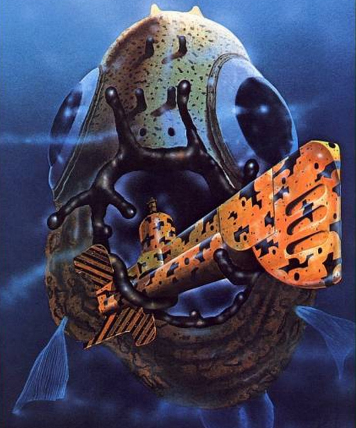 70sscifiart:  Underwater sci-fi from Dino Marsan, Frank Kelly Freas, John Berkey,