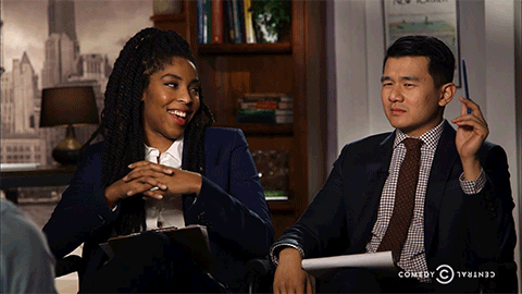 thedailyshow:  Jessica Williams and Ronny porn pictures