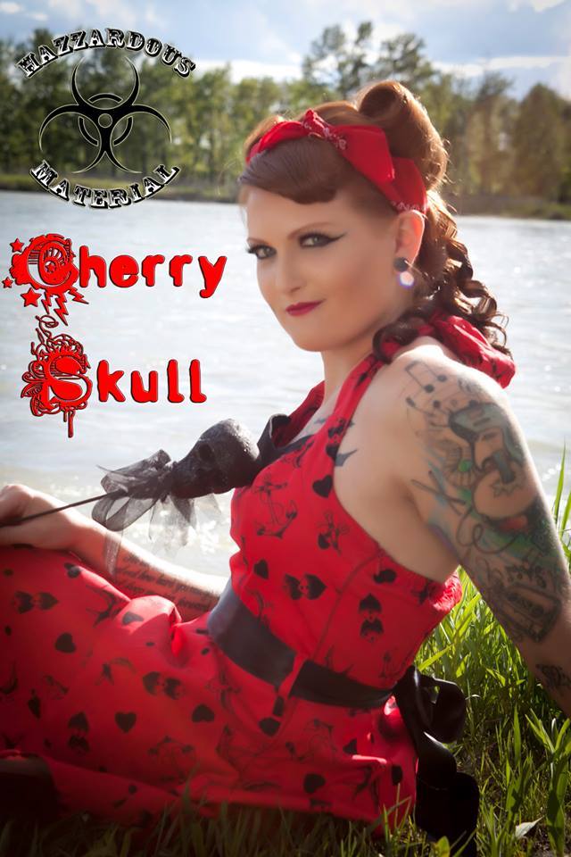 hazzardous-material:  Cherry Skull with our fire redhead Kidd Vicious! View her sets
