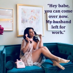 wifeyisawhore:  Do you know what your wife does all day long while you’re at work? www.wifeyisawhore.tumblr.com