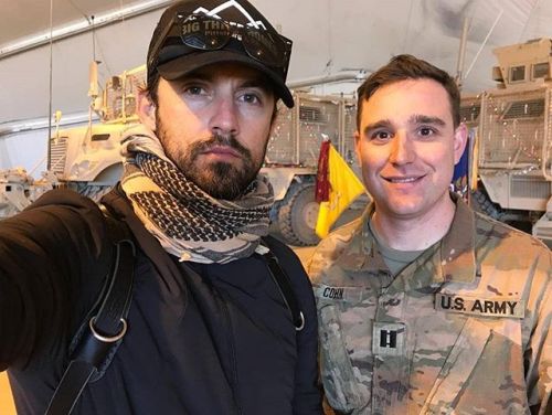 the-pearsons: Milo Ventimiglia with the US troops overseas