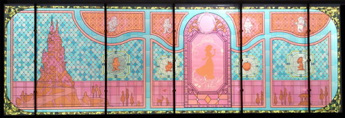the-disney-elite:Stained glass windows specially made for the Disney/Marunouchi Christmas collaborations in Tokyo, Japan.