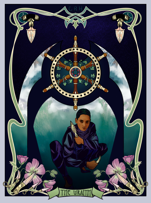 paintsandquests: The Wraith, Tarot / Art Nouveau Style