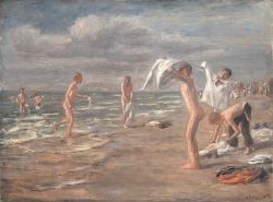 boysnmenart:  Max Liebermann - Boys Bathing - 1898 