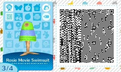 Rosie’s Swimsuit from the Animal Crossing FilmModel: RosieDesigner: OLM, Inc.QR Artist: @darkn