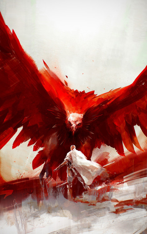 The Red Stained Wings  richard anderson. flaptraps art www.artstation.com/artwork/GXXVLz