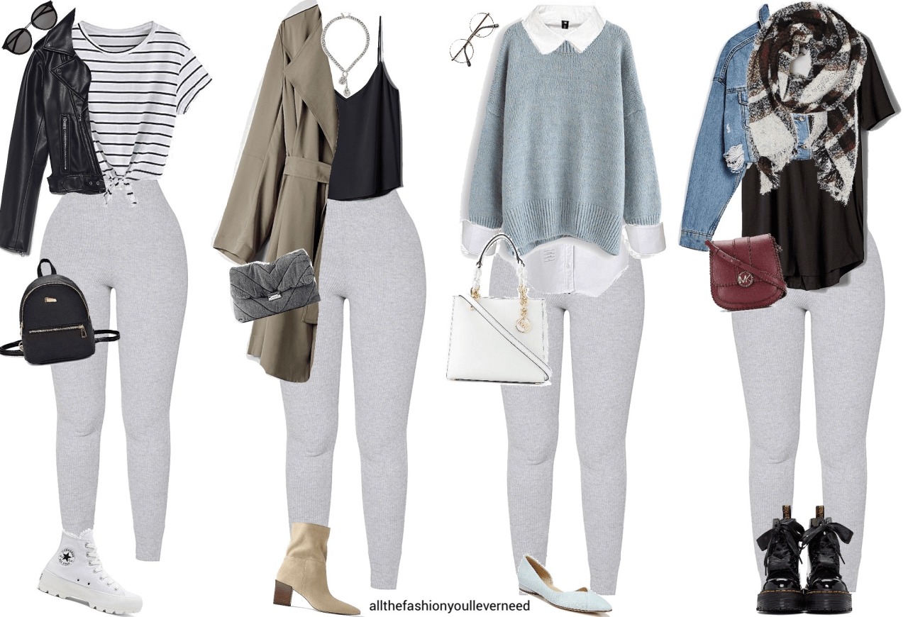 Grey Leggings Outfit Tumblr on Stylevore  Grey leggings outfit, Outfits  with leggings, Light grey leggings outfit