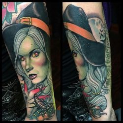 tattoosnob:  Witchay Woman tattoo by @greenbaybully